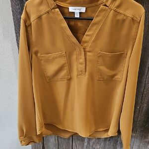 Nine West Mustard Color Women's Blouse